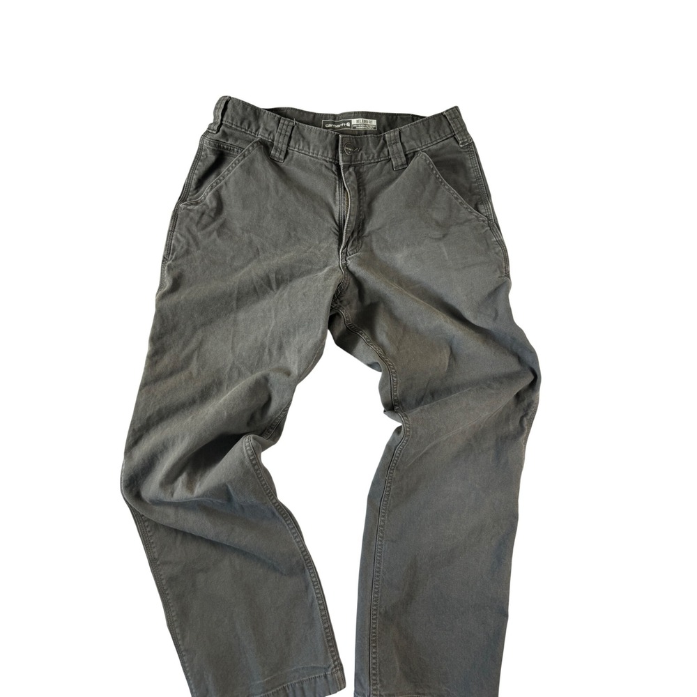 Carhartt Relaxed Fit Carpenter Pants Charcoal Grey Canvas 32x30 Workwear Utility